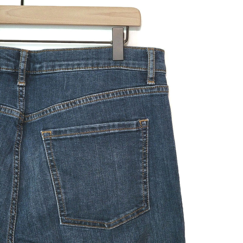 Banana Republic Flare Crop High Rise Medium Wash Blue Classic Denim Jean Size 31 - Picture 9 of 13